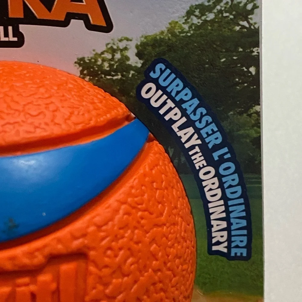 Chuck It Ultra Ball Size Large Orange Blue Floats Ultra Bounce
